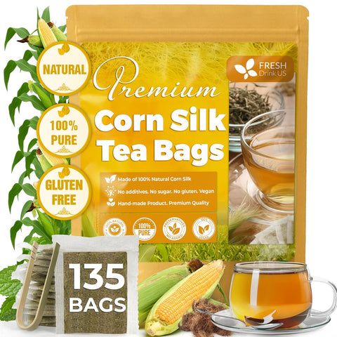 FreshDrinkUS, Premium 50 Mulberry Leaf Tea Bags, 100% Natural & Pure from Mulberry Leaves. Herbal Tea. Made with Natural Material Tea Bags. No Sugar, No Caffeine, No Gluten, Vegan.