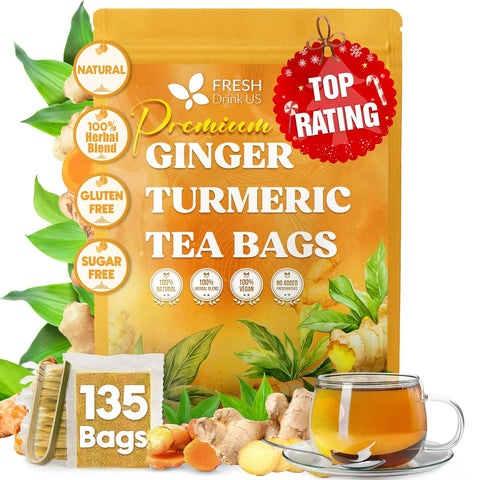 FreshDrinkUS, Premium 75 Mulberry Leaf Tea Bags, 100% Natural & Pure from Mulberry Leaves. Loose Leaf Herbal Tea. Made with Natural Material Tea Bags. No Sugar, No Caffeine, No Gluten, Vegan.