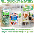 Xprs Nutra Size 3 Empty Capsules - 5000 Count Empty Gelatin Capsules - Clear Empty Pill Capsules - DIY Capsule Filling - Pure Bovine Pill Capsules Empty Gel Caps