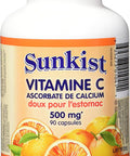 Sunkist Non-Acidic Calcium Ascorbate Vitamin C Capsule, 500mg