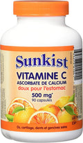 Sunkist Non-Acidic Calcium Ascorbate Vitamin C Capsule, 500mg