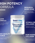 Research Verified Collagen Powder - Hydrolyzed Marine Collagen Peptides - Unflavored - Skin Hydration And Elasticity Muscle Recovery Non Gmo - 30 Scoops Per Container 1 Month Supply