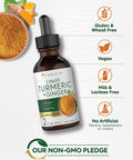 Carlyle Liquid Turmeric And Ginger Supplement | 2 Fl Oz | With Black Pepper | Vegan, Non-Gmo, Gluten Free