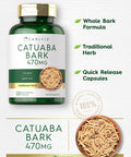 Catuaba Bark Capsules 470Mg | 120 Pills | For Men And Women | Non Gmo And Gluten Free | By Carlyle