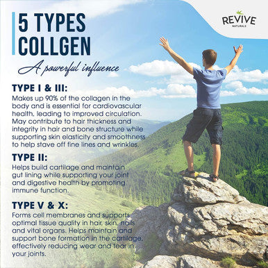Multi Collagen Protein Powder - 5 Types of Food Sourced Collagen Peptides - Hydrolysed Grass Fed Bovine, Wild Caught Marine & Chicken, 8 Ounce