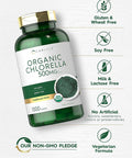 Carlyle Chlorella Tablets Organic 500 mg | 1000 Count | Vegetarian Non-GMO and Gluten