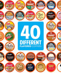 Two Rivers Coffee Flavored Coffee Pods Compatible with Keurig K Cup Brewers, Assorted Variety Pack Flavored Coffee, 40 Count
