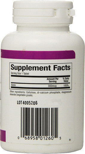 Natural Factors Biotin 300mcg Promotes Healthy Hair Nails 90 Vegetarian Capsules