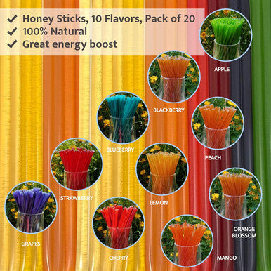 Tea Bunch Twinings 48 Assorted Tea Bags Variety Pack 12 Flavors Tea Assortment Tea Sampler Set with 20 Honey Sticks for Tea - Assorted Tea Bags Individually Wrapped