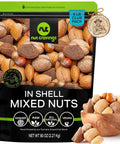 NUT CRAVINGS - Roasted & Salted Mixed Nuts - Brazils, Brazil, Pecan, Almond, Hazelnut, Cashew (16oz - 1 LB) Packed Fresh in Resealable Bag - Food Assortments