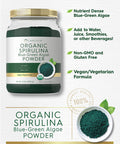 Carlyle Organic Spirulina Powder For Smoothies 2.2 Lbs Blue Green Algae 8G Spirulina Per Serving Vegan, Non-Gmo, Gluten