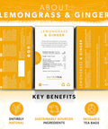 Nutra Tea - Lemongrass & Ginger Tea - 20 Tea Bags - Herbal Tea