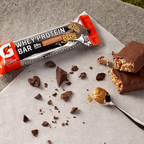Gatorade Whey Protein Bars Peanut Butter Chocolate, 2.8 Oz, 6 Ct
