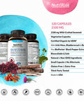 Organic Irish Sea Moss 2100mg With Bladderwrack Burdock 120 Capsules For Immune System Hair Skin Nails Thyroid Colon Cleanse Keto Detox Digestive Joint Support Prebiotics Vitamins Iodine