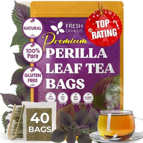 FreshDrinkUS, Premium 75 Mulberry Leaf Tea Bags, 100% Natural & Pure from Mulberry Leaves. Loose Leaf Herbal Tea. Made with Natural Material Tea Bags. No Sugar, No Caffeine, No Gluten, Vegan.
