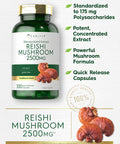 Carlyle Reishi Mushroom Supplement 2500Mg | 300 Capsules | Non-Gmo, Gluten Free Reishi Mushroom Extract
