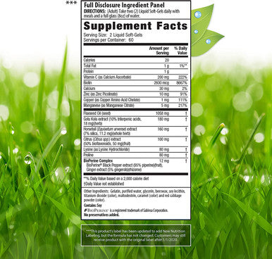 Irwin Naturals Longer, Stronger Hair and Nails - Promotes Vibrant Shine Texture & Strength - 120 Liquid Softgels