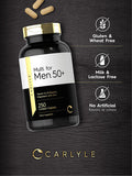 Carlyle Multivitamin for Men 50 Plus | 250 Caplets | with B Vitamins, Vitamin D, Magnesium & Zinc | Gluten Free Supplement