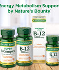 Nature's Bounty Vitamin B12 Quick Dissolve Vitamin Supplement Supports Energy Metabolism And Nervous System Health 5000Mcg 40 Tablets (Pack Of 2)