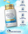 Carlyle Triple Strength Fish Oil | 1400Mg | 180 Softgels | Omega 3 Supplement | Non-Gmo, Gluten Free