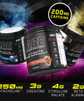 Applied Nutrition ABE Pre Workout All Black Everything Pre Workout Powder Energy and Physical Performance with Citrulline Creatine Beta Alanine (375g 30 Servings) (Candy Ice Blast)