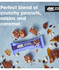 Optimum Nutrition Nutty Chocolate Caramel Crispy Protein Bars No Added Sugars On The Go Pre-Workout And Post-Workout Gym Snack For Men And Women 10 X 70 G