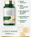 Carlyle Lions Mane Supplement Capsules | 4200mg | 60 Count | Vegetarian Non-GMO & Gluten