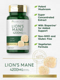Carlyle Lions Mane Supplement Capsules | 4200mg | 60 Count | Vegetarian Non-GMO & Gluten