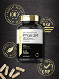 Carlyle Pygeum Standardized 1300mg | 240 Capsules | Non-GMO Gluten | Africanum Bark Extract Supplement