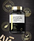 Pygeum Standardized 1300Mg | 240 Capsules | Non-Gmo, Gluten Free | Pygeum Africanum Bark Extract Supplement | By Carlyle