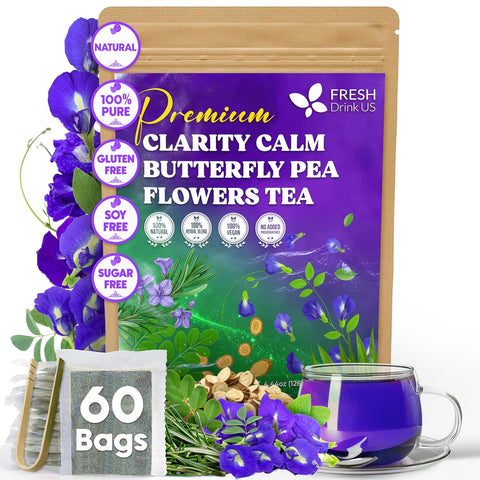 FreshDrinkUS, Premium 120 Mulberry Leaf Tea Bags, 100% Natural & Pure from Mulberry Leaves. Loose Leaf Herbal Tea. Made with Natural Material Tea Bags. No Sugar, No Caffeine, No Gluten, Vegan.