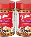 Fisher Mixed Nuts Ice Cream Topping, 5 oz, Peanuts, Almonds, Cashews, Walnuts, Brazil Nuts, Filberts, Pecans, Pistachios & Macadamias, Gluten-Free, No Added Sugars, Ice Cream, Yogurt, Salad Toppings