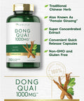 Carlyle Dong Quai Capsules | 1000Mg | 250 Count | Non-Gmo And Gluten Free Supplement | Traditional Herb