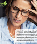 Irwin Naturals Stress-Defy Extra Plus Mega B-Complex - Potent Adaptogens Support a Balanced, Positive Mood - Calm & Focused Stress Management with Rhodiola, 5HTP, Reishi & Maca - 60 Liquid Softgels