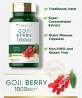 Carlyle Goji Berry 1000mg | 120 Capsules | Concentrated Extract from Wolfberry Plant | Non-GMO Gluten