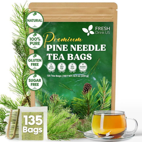 FreshDrinkUS, Premium 75 Mulberry Leaf Tea Bags, 100% Natural & Pure from Mulberry Leaves. Loose Leaf Herbal Tea. Made with Natural Material Tea Bags. No Sugar, No Caffeine, No Gluten, Vegan.