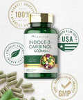 Carlyle Indole-3-Carbinol (I3C) 400mg | 120 Capsules | Advanced Formula with Broccoli Extract | Non-GMO Gluten