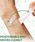 Curad Truly Ouchless Silicone Bandages .75" x 3" For Sensitive or Delicate Skin Flexible Fabric Protects Scrapes Cuts & Burns 20 Count