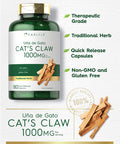 Carlyle Cat'S Claw Capsules 1000Mg | 180 Count | Uncaria Tomentosa | Non-Gmo, Gluten Free Supplement