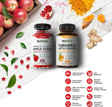 Apple Cider Vinegar Gummies Turmeric with Ginger Caps Powerful Combo for Metabolic Support Digestive Health Energy Weight Loss Detox Cleanse. Vitamins B6B12 Beet Pomegranate Juice Vegan