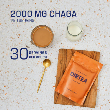 Chaga Mushroom Powder | 2,000mg / Serving | Organic, Vegan & Non GMO | Coffee Alternative & Immune Support | High Strength Supplement | 60g - 30 Servings