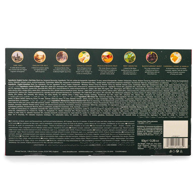 Ahmad Tea Black Green & Herbal Teas Tea Master's Selection Red & Green Box Variety of 8 Teas Teabags 48 ct - Caffeinated Decaffeinated and Sugar-