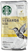 Starbucks Ground Coffee, Starbucks Blonde Roast Hot or Iced Coffee, Veranda Blend, 28 oz