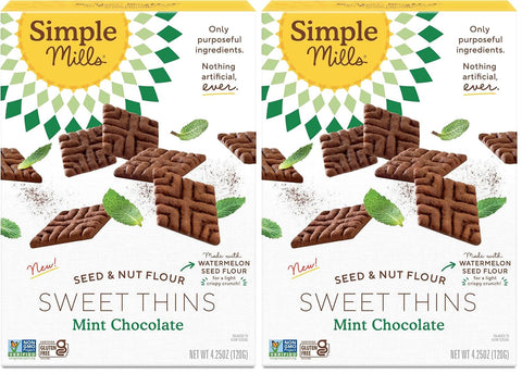 Simple Mills Honey Cinnamon Seed & Nut Flour Sweet Thins, Paleo Friendly & Delicious Sweet Thin Cookies, Good for Snacks, Nutrient Dense, 4.25oz, Pack of 1