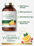 Carlyle Vitamin C 1000Mg | 500 Vegetarian Caplets | Ascorbic Acid With Wild Rose Hips | High Strength Formula | Non-Gmo And Glute