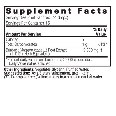 Nature'S Answer Alcohol- Burdock Root 1-Fluid Ounce