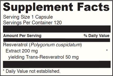 DaVinci Resveratrol-50120 vegcaps