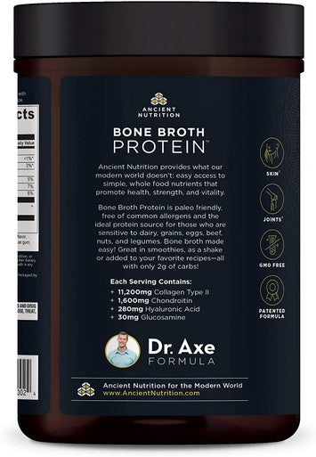 Ancient Nutrition Bone Broth Protein Chocolate 17.8oz.