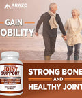 Glucosamine Chondroitin Turmeric Msm Boswellia Joint Support Supplement for Relief 180 Tablets Arazo Nutrition