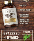 Grass Fed Beef Thymus Supplement | 4200Mg | 200 Capsules | Pasture Raised, Non-Gmo, Gluten Free | By Herbage Farmstead